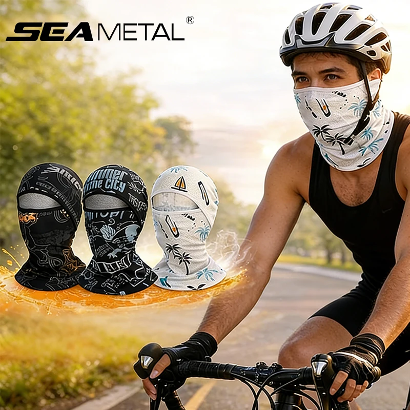 

SEAMETAL Motorcycles Mask Breathable Ice Silk Balaclava UV Protection Face Cover Outdoor Sports Motorcycle Biking For Riding