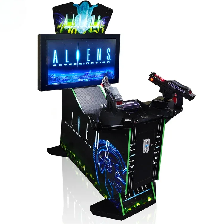 

42-дюймовый аркадный игровой автомат для стрельбы для взрослых, видеоигра с монетоприемником инопланетянами для парка развлечений