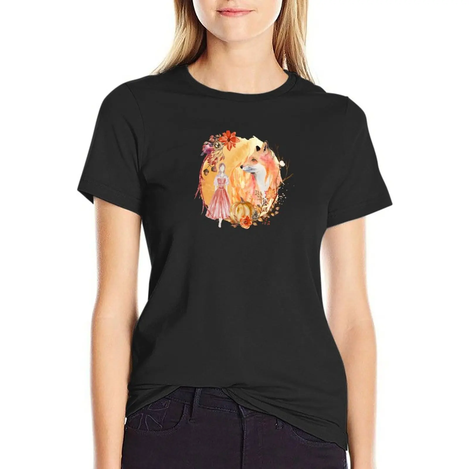 

Lucien and Elain Watercolor Inspired Design from ACOTAR Autumn Court T-Shirt shirts graphic tees clothes for Women