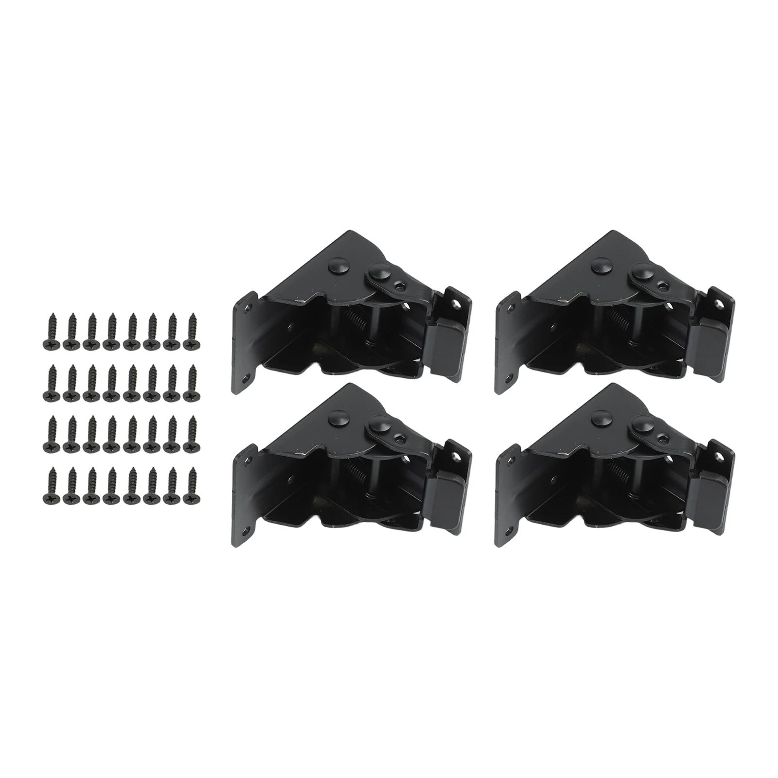 4pcs Heavy-Duty Self-Locking Folding Hinges 90-Degree Angle Support Folding Table Brackets Hinge For Table Legs Furniture