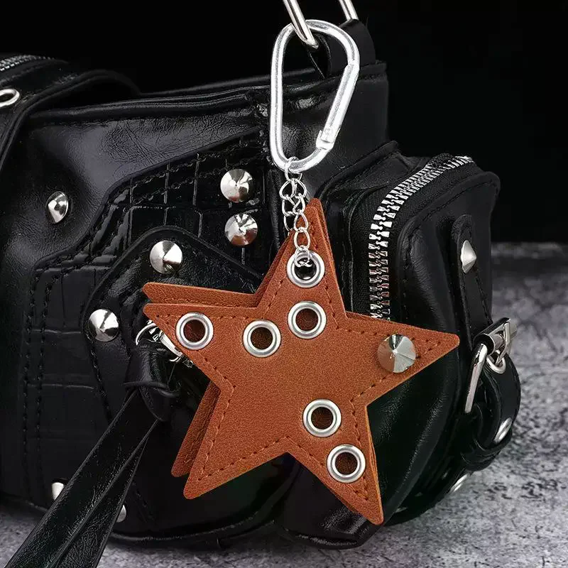 Five-pointed Star Keychain Handmade Drilling And Puncture Colorful Creative Bag Pendant Backpack Decoration
