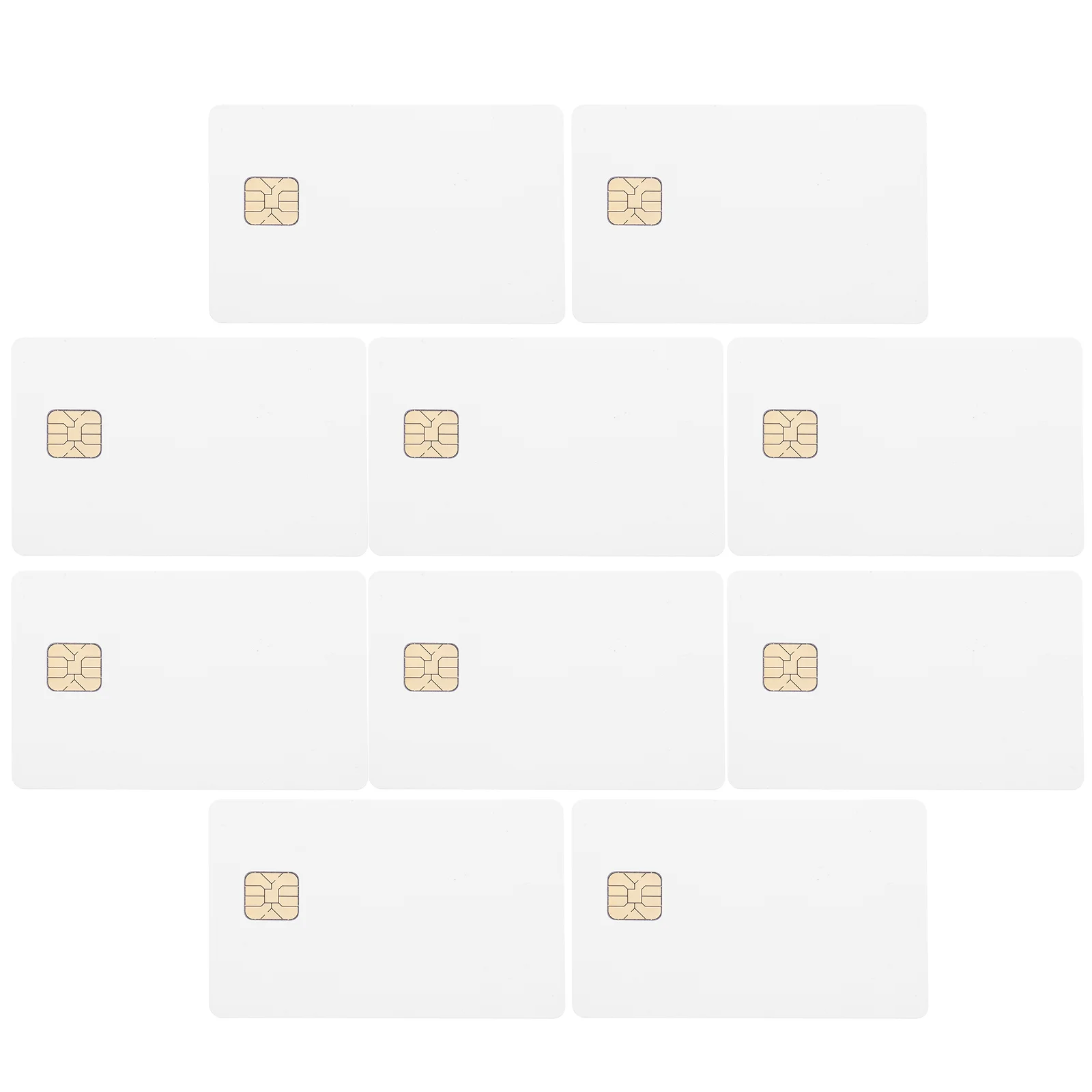 

10 Pcs Access Control System Ic Card Intelligent Blank Credit Cards White with Chip Chips for Hotel Pvc