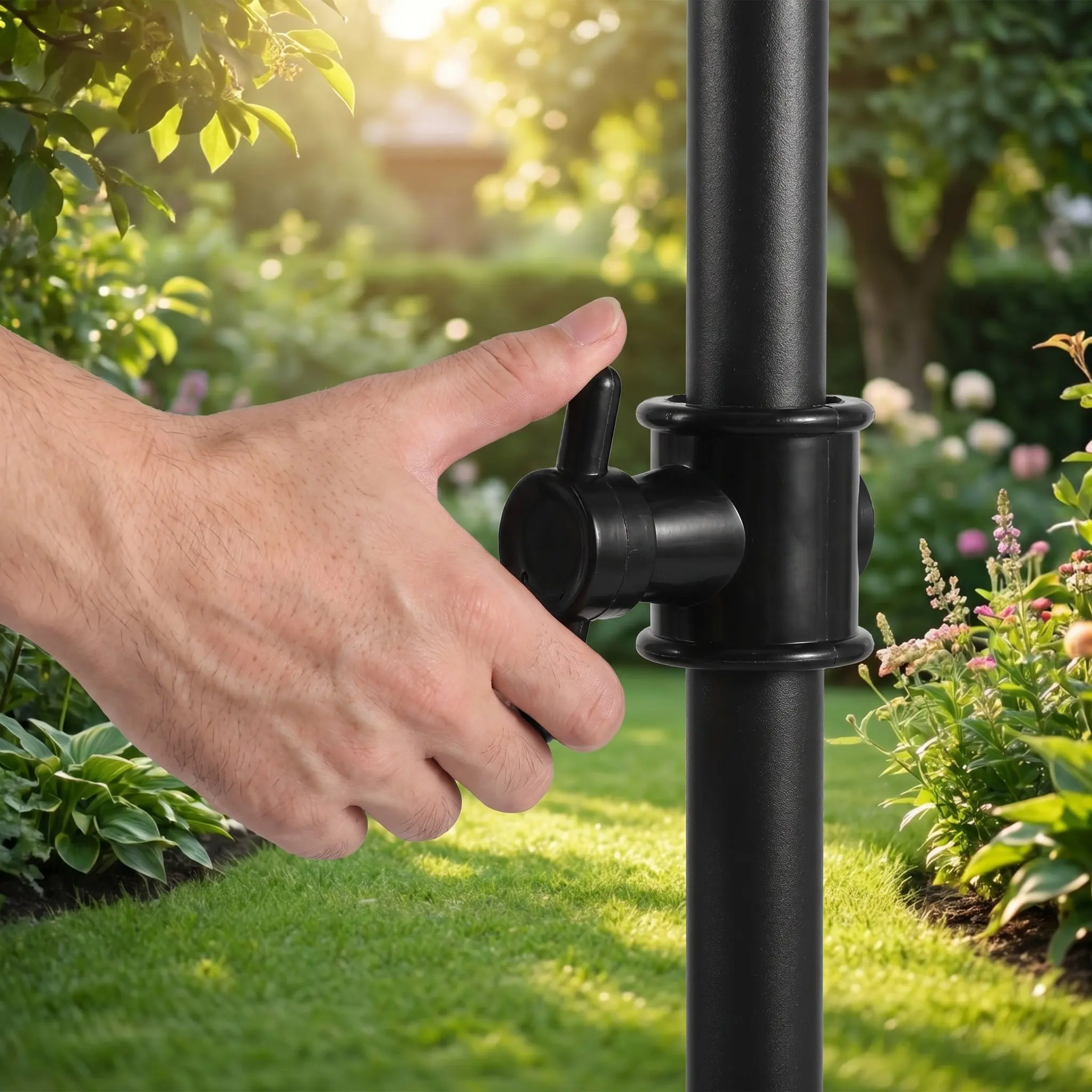 2Pcs Pool Umbrella Pole Connector Universal Repair Sleeve Patio Parasol Pole Stabilizer Tube Outdoor Umbrella Shaft Locking