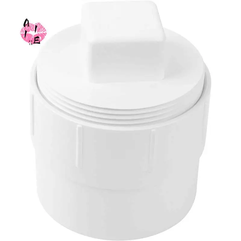 

A11E-3Inch PVC Sewer Cleanout Adapter With Plug Pipe Fitting, PVC DWV Flush Sewer Cleanout Cap For Outdoor Garden, Rvs Sewer