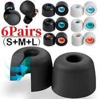 Memory Foam Earphones Ear Pads Case for Sony WF-1000XM4 WF-1000XM3 in-Ear Covers Earbud Tips Ear Caps Eartips Accessories S/M/L