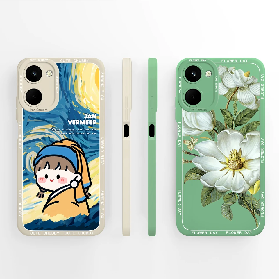 For OPPO Realme 10 10 Pro 10 Pro Plus Cases Beautiful Flower Girl Camera Protection Durable Shockproof Cover For realme 10 Coque