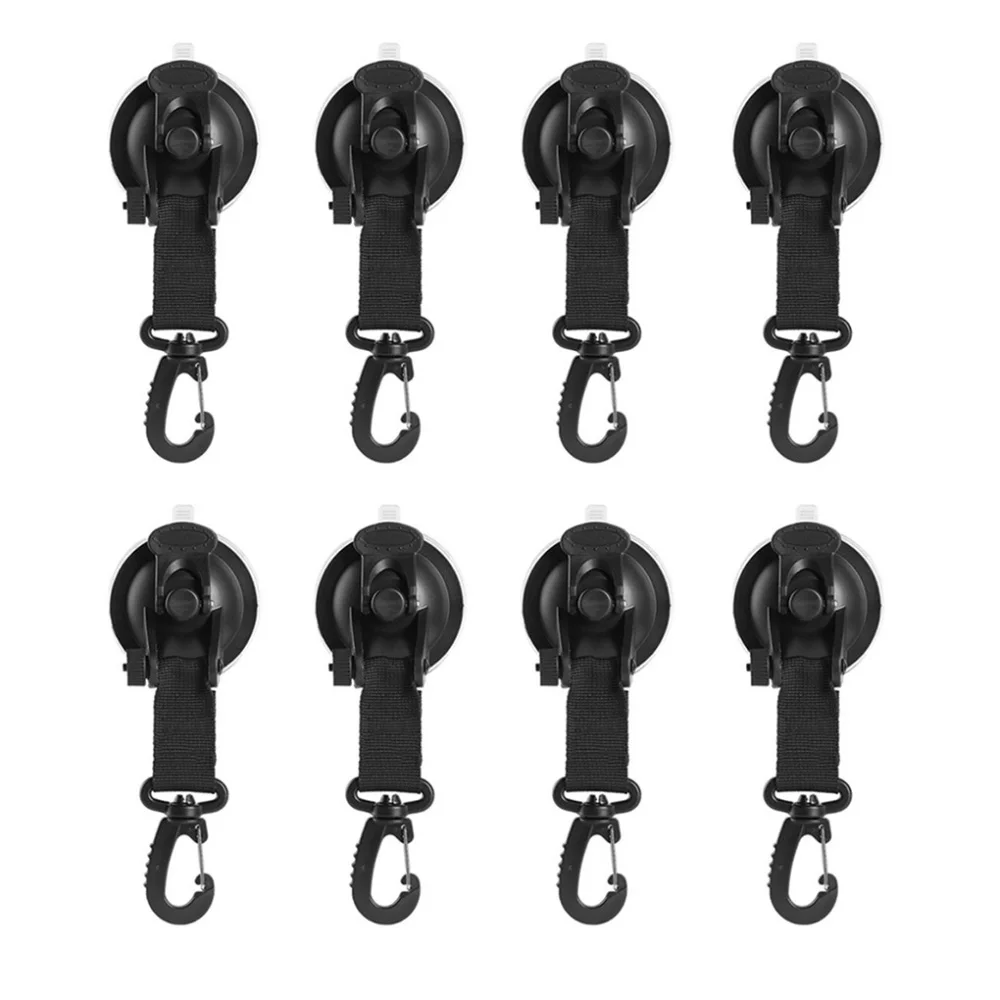4 Stück starke Auto-Saugnapf-Anker, Outdoor-Zelte-Befestigungshaken, robuste Spannvorrichtung für Camping, Markisen, Planen, Karabiner-Zubehör – Detail 15