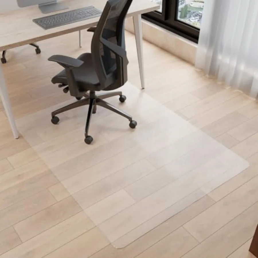 

Office Chair Mat for Hard Floors, 55" Clear Protector Desk Chair, Easy Glide Plastic Floor Mat for Office and Home Rectangle