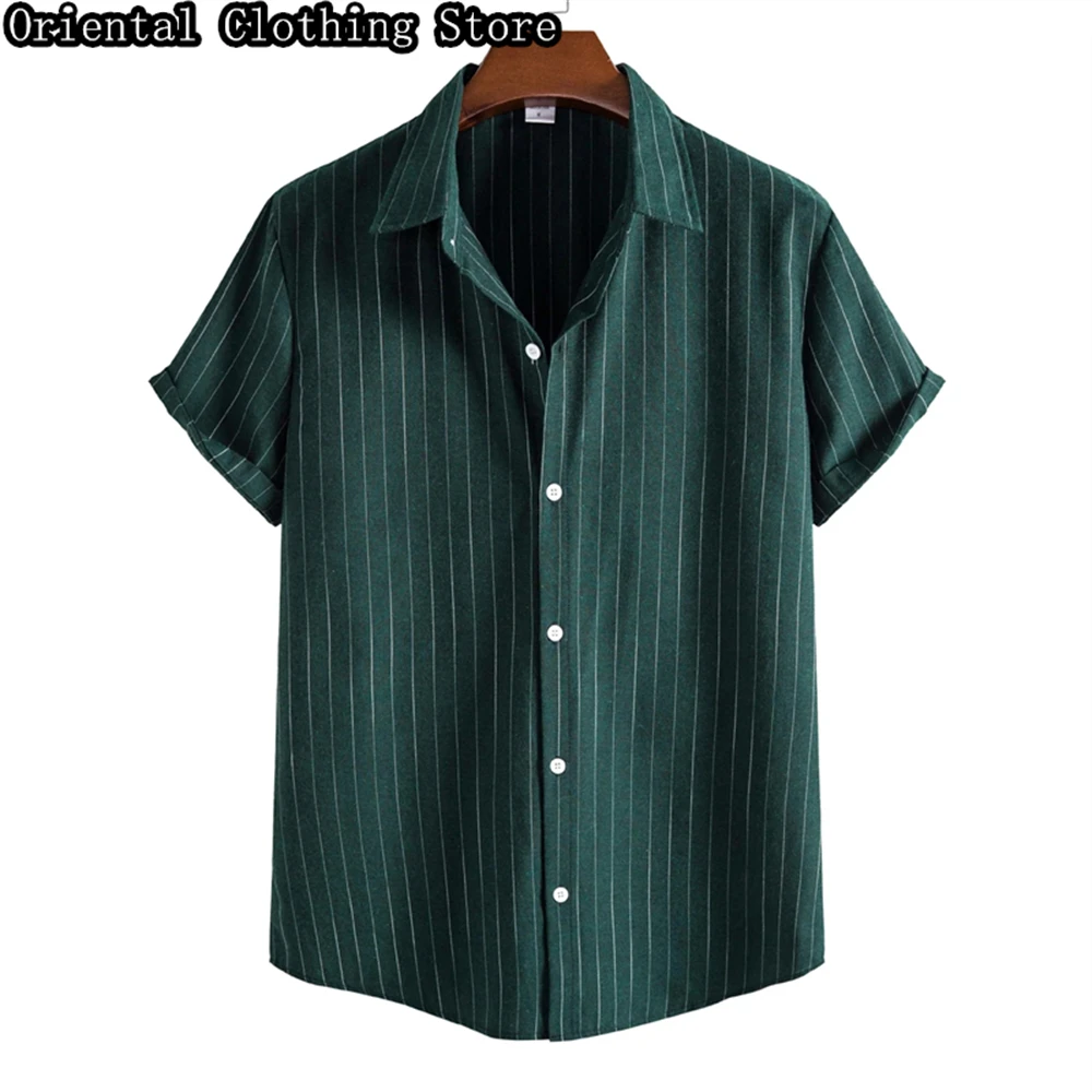 

Men's short-sleeved 3D printed linen shirt 2024 independent station popular European and American hot-selling simple clothing