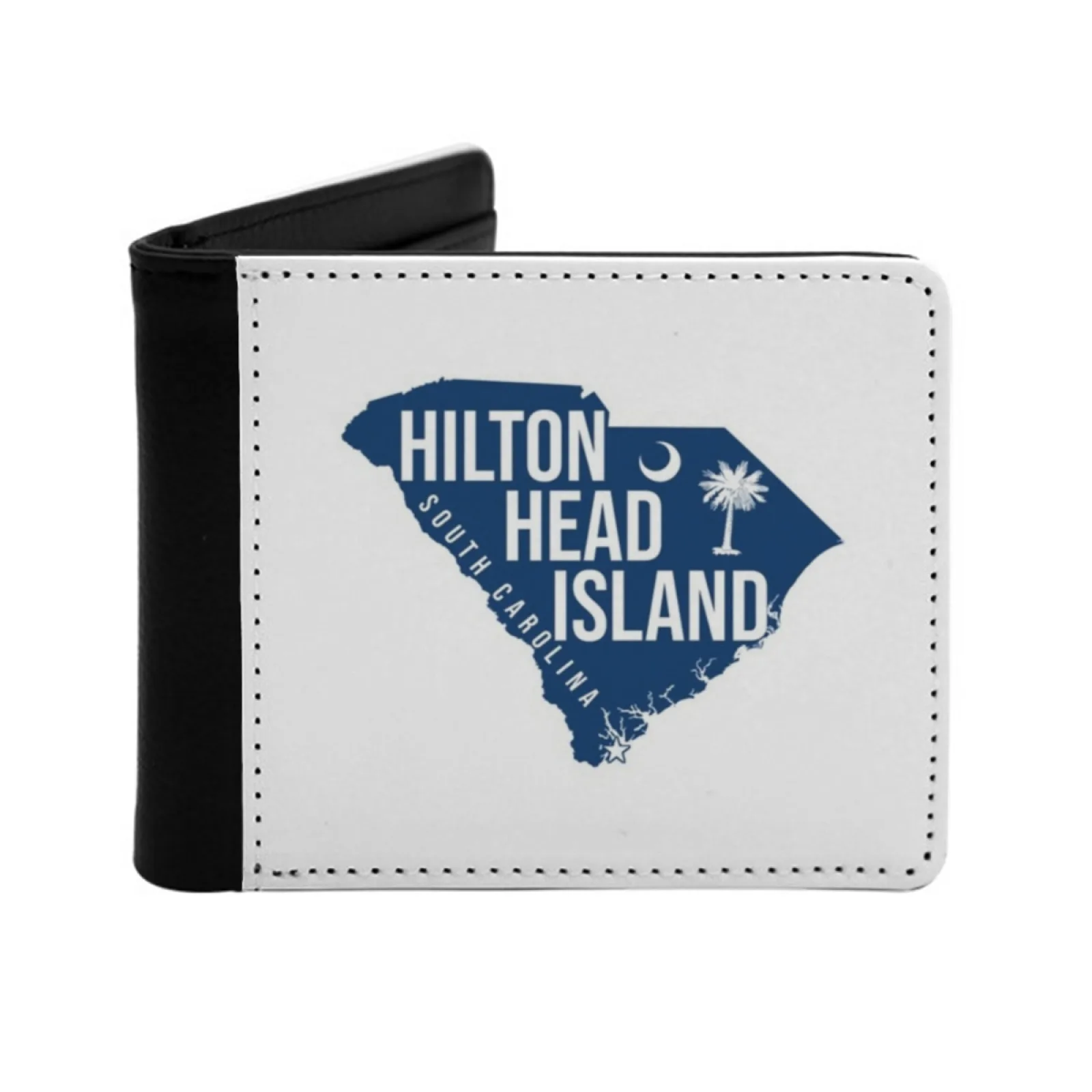 Hilton Head Island South Carolina Men's Wallet Pu Leather Wallet Multifunction Credit Card Purse Hilton Head South Carolina Sc