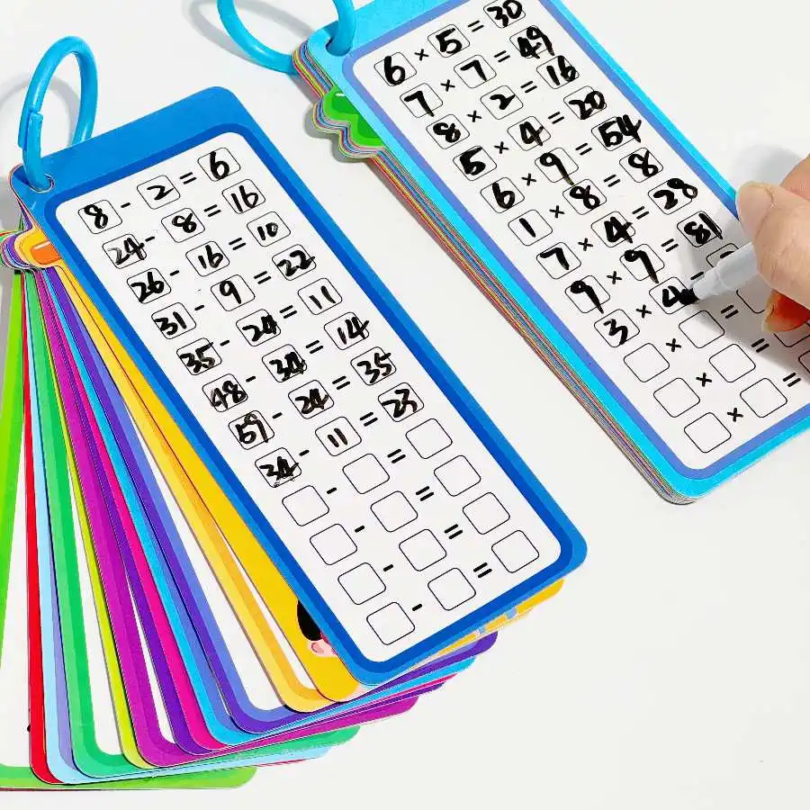 0-12 Multiplication Charts, Times Table Cards, Self Check Math Learning Tool, Montessori Mathematical Training, Teaching Aids