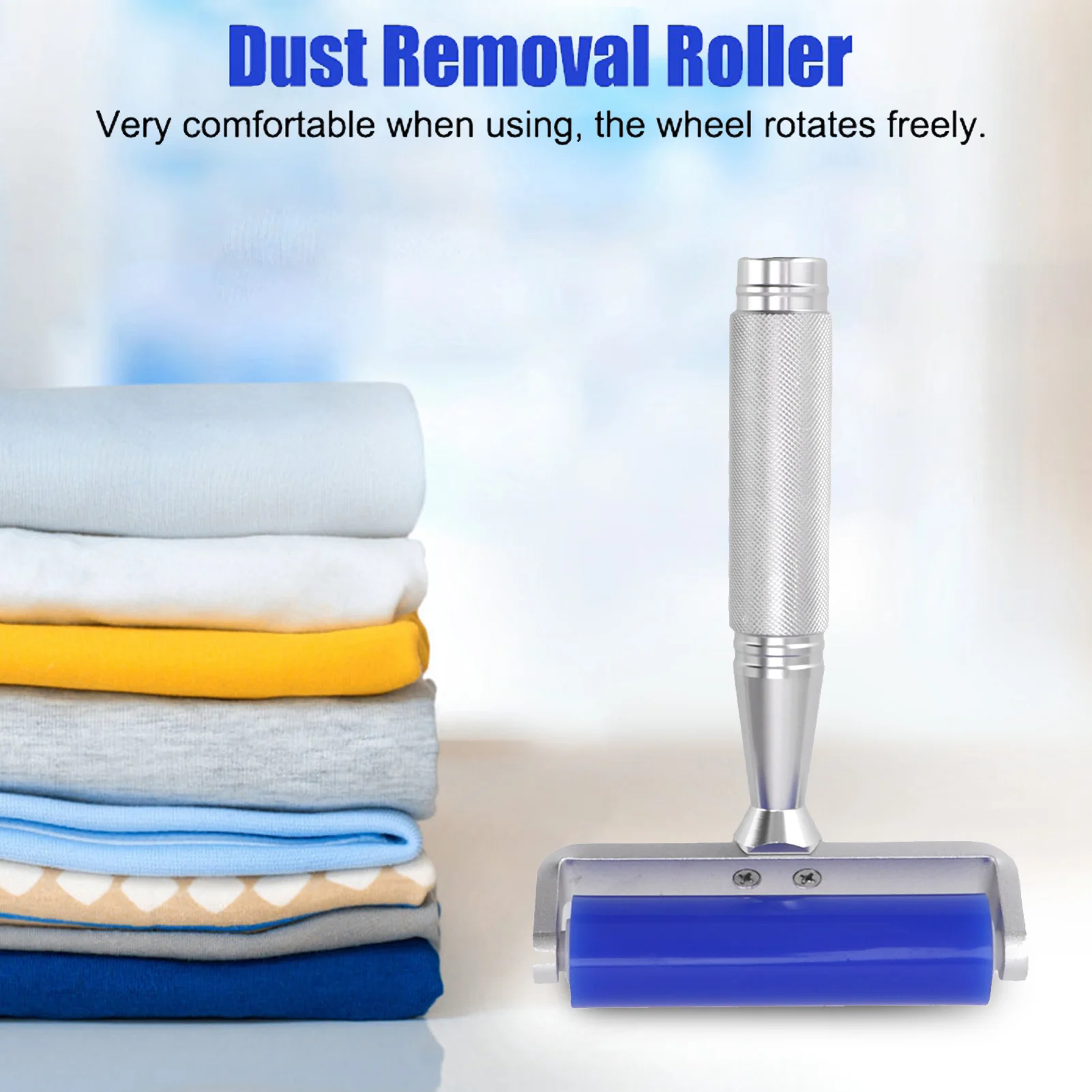 Blue Silicone Manual Roller Static Cleaner Tool Sticky Roller for Screen Film Hair Dust Remover Low Viscosity
