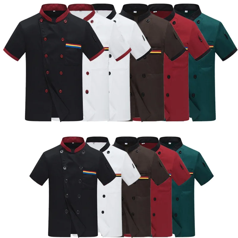Macacão de chef de manga comprida roupas masculinas de manga curta hotel verão plus size cozinha restaurante roupas femininas outono