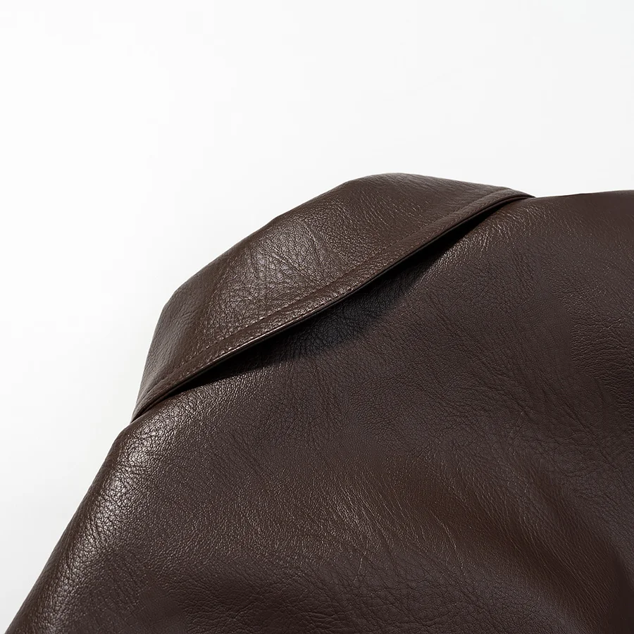 Jaket Kulit Panjang Kasual Serbaguna Modis untuk Wanita, Jaket Jalanan dengan Ritsleting, Desain Penutup Hangat dari Poliester F...