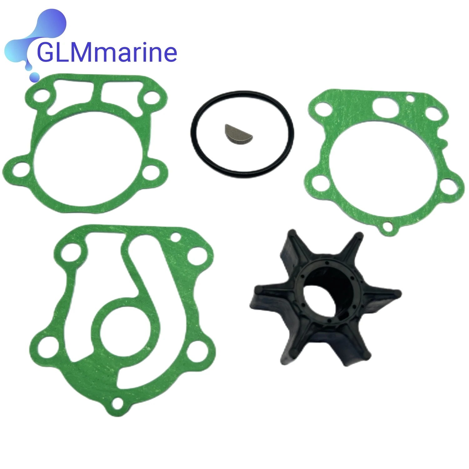 Water Pump Replacement Kit with Impeller Key Gaskets O-Ring for Yamaha Outboard Engine 75HP 80HP 90HP 100HP 67F-44352-00