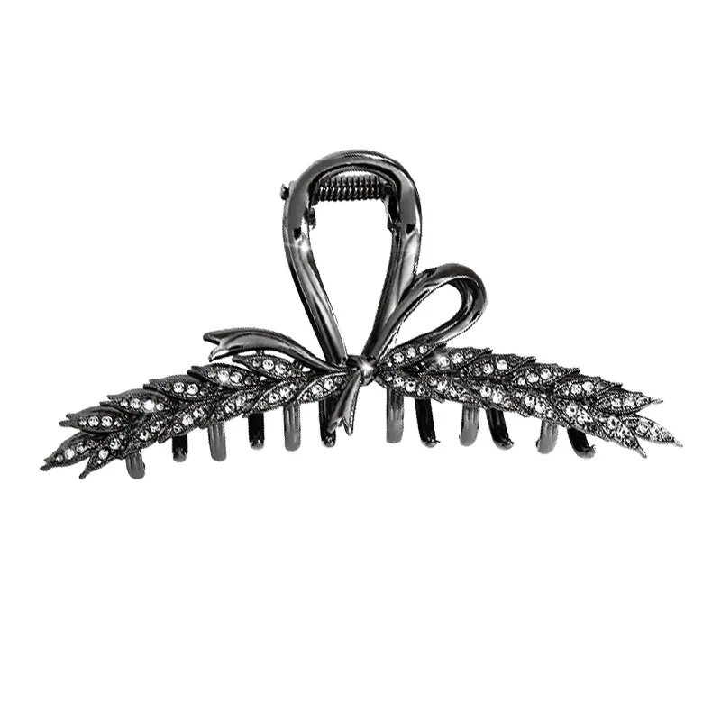 Fermaglio per capelli con orecchio di grano in lega Pistola alla moda da donna Nero sul retro della testa Capelli a spirale Accessori per fermagli per capelli Lolita Puntelli per giochi di ruolo