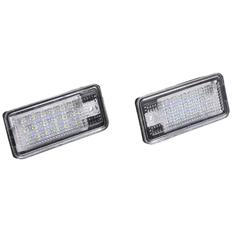 차량용 LED 라이센스 번호판 라이트 램프, 흰색, 아우디 A3 S3 8P A4 B6 B7 A5 A6 4F Q7 A8 S8 C6