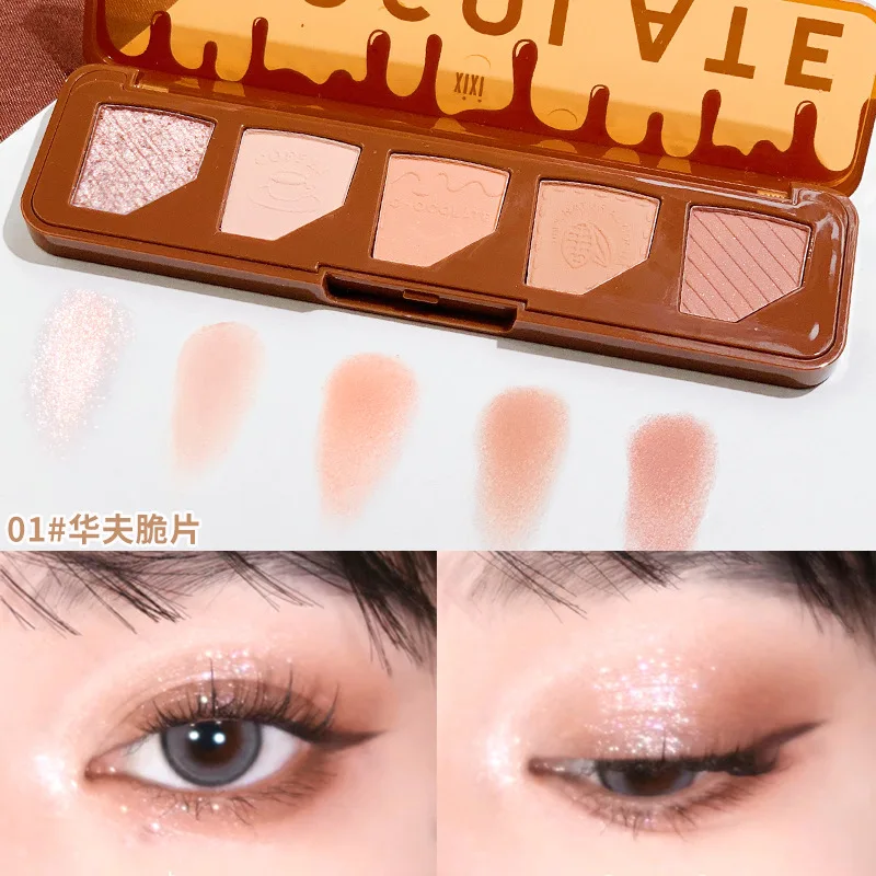 Xixi kakao gładkie grube mleko cień do powiek zaawansowane oddawanie barw bez wypadania kolor ziemisty serii codziennie