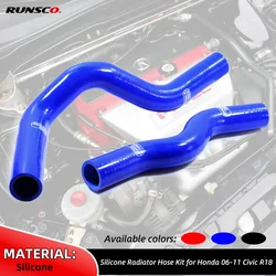 Silicone Coolant Radiator Hose Kit For Honda 06-11 Civic R18A1 R16 R18  Upper and lower Pipe