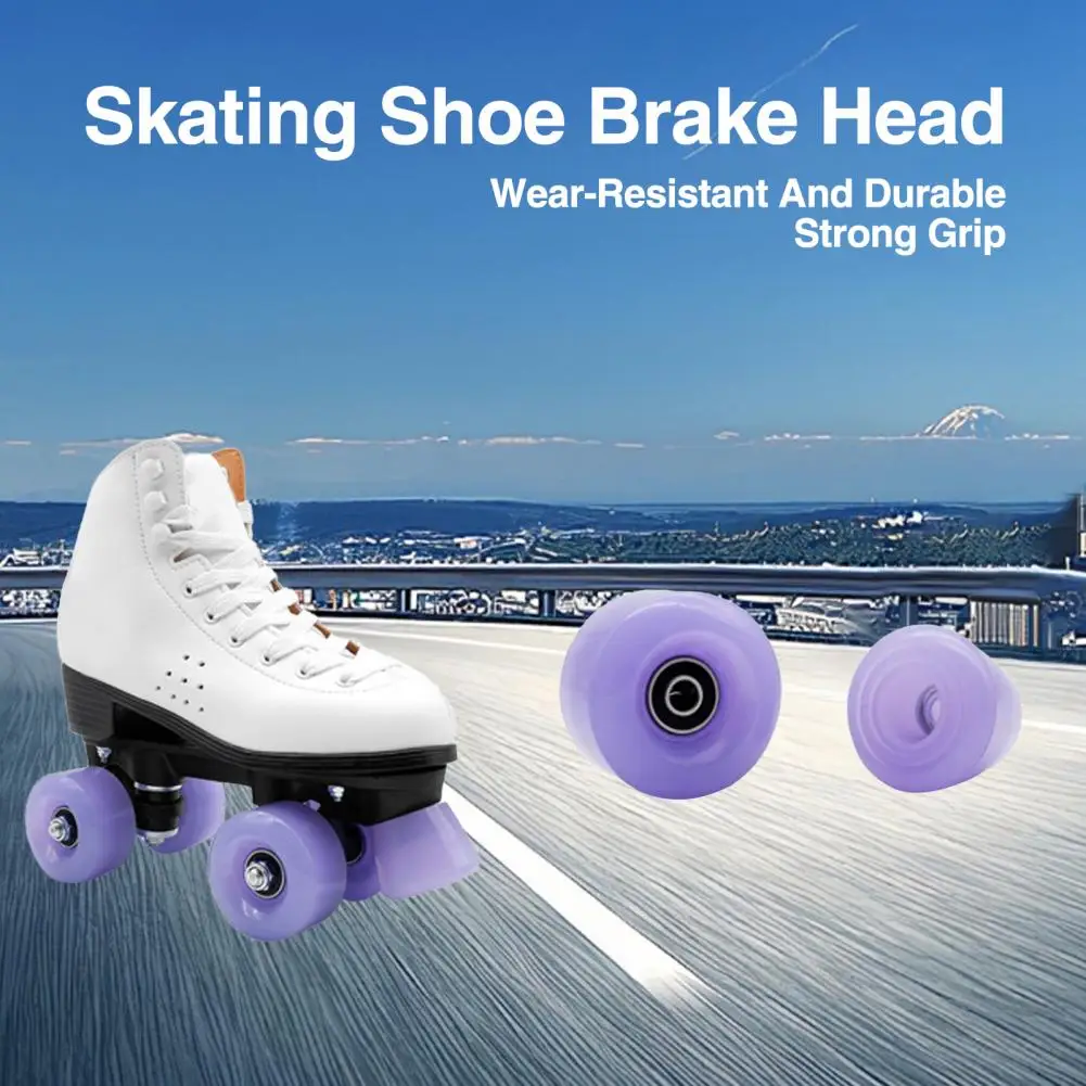 2Pcs Toe Stoppers High Elasticity Skate Wheels Accessories Brake Convenient Double Roller Skate Toe Stops Plugs for Skating