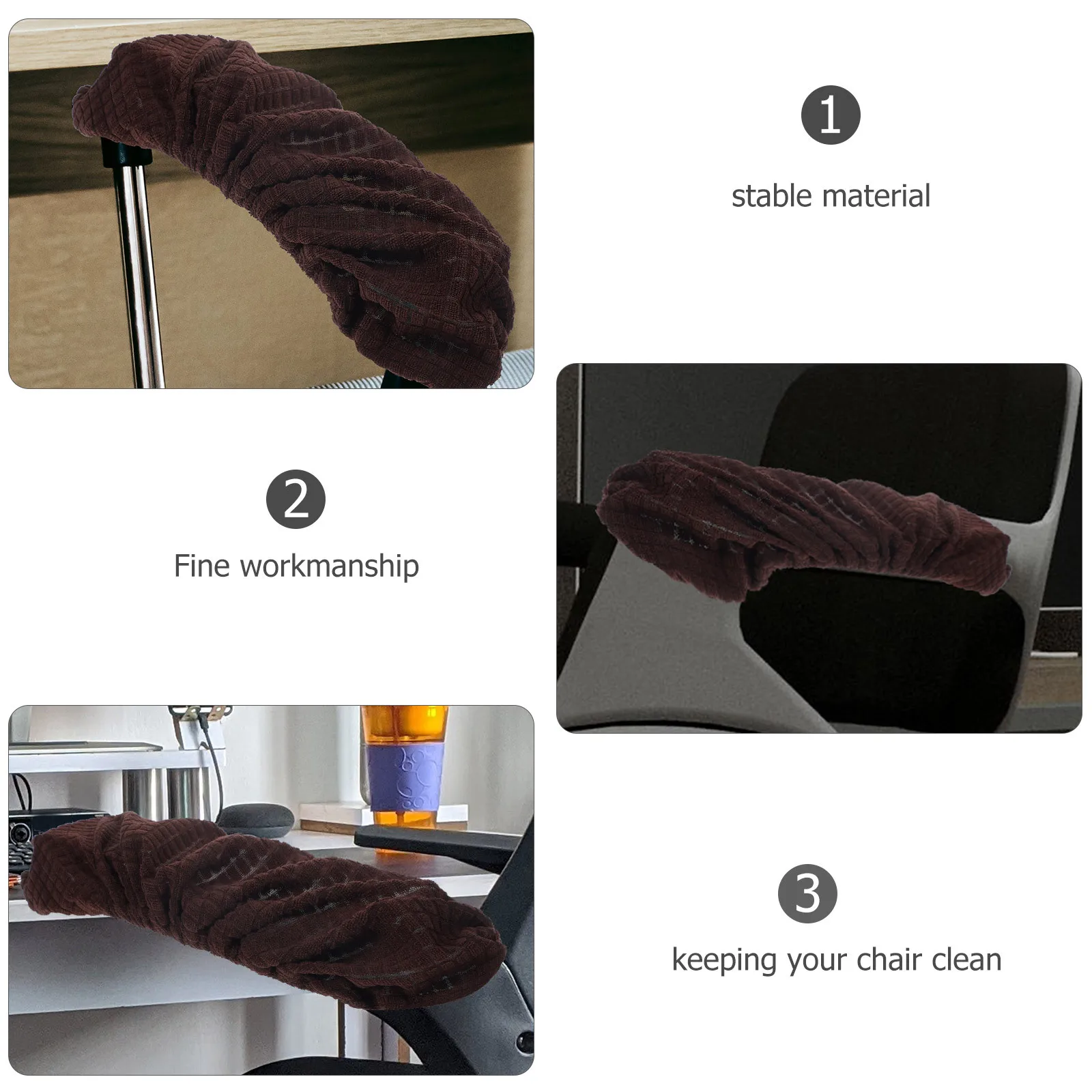 

1Pair Stretch Computer Chair Armrest Covers Anti-Skid Office Chair Handle Covers Protective Slipcovers for Chairs Elbow Support
