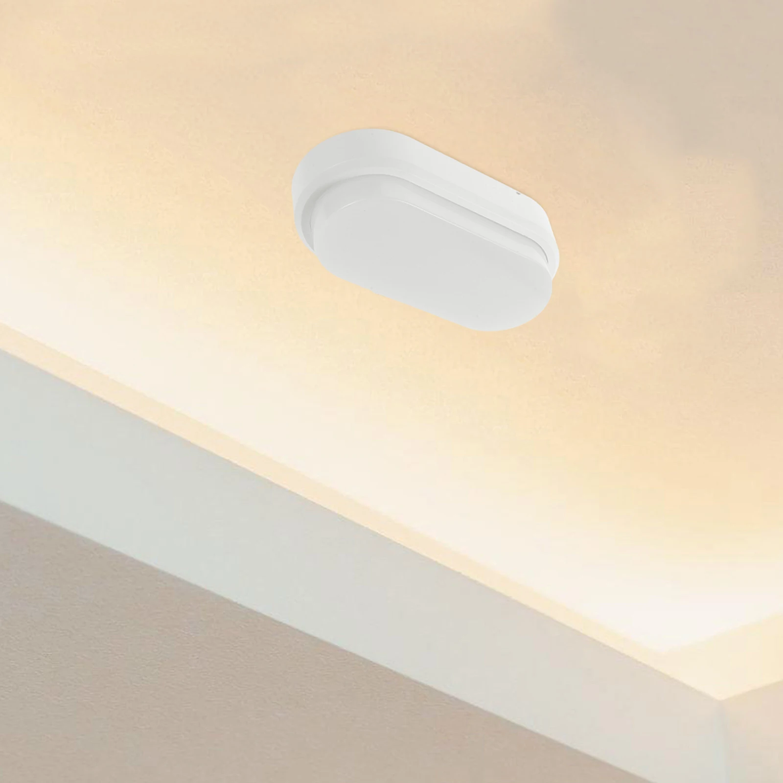 

Moisture proof Ceiling Lights Bathroom Kitchen Home Accessories Oval Shape Waterproof Dustproof Bedroom Living Room Study Hotel