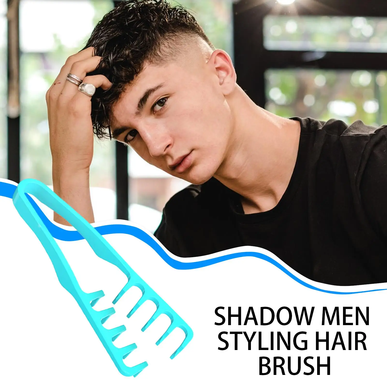 Shadow Men Styling Hair Brush Bang Root Lifting Tool Brush forMen Bang Hair Volume Root Lifting Clip Comb Tool Styling hair comb