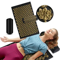 Eco Lotus Spike Mat Almofada de Massagem Acupuntura, Aplicador de Kuznetsov para Pescoço, Pé, Costas, Yoga