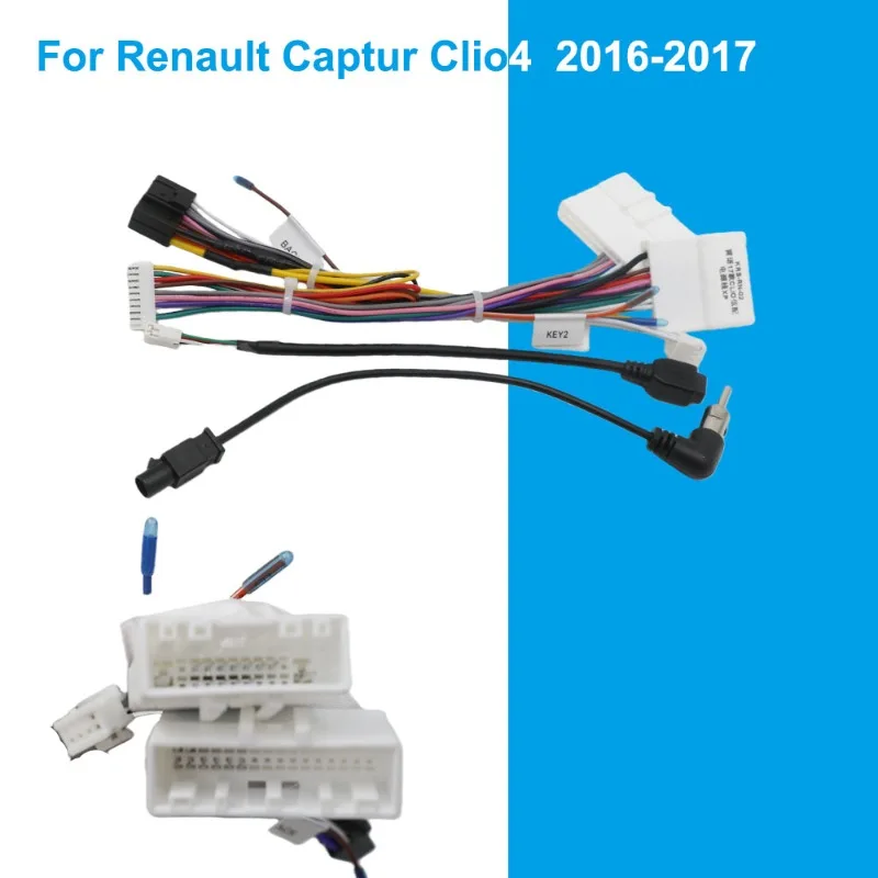 For Renault Captur Clio 4 2016-2017 Low Version Car Radio Wiring Harness Android Multimedia Canbus Adapter