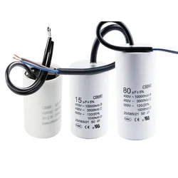 CBB60 start capacitor 2/4/5/8/10/12/15/20/80 UF water pump drying dehydration washing machine capacitor