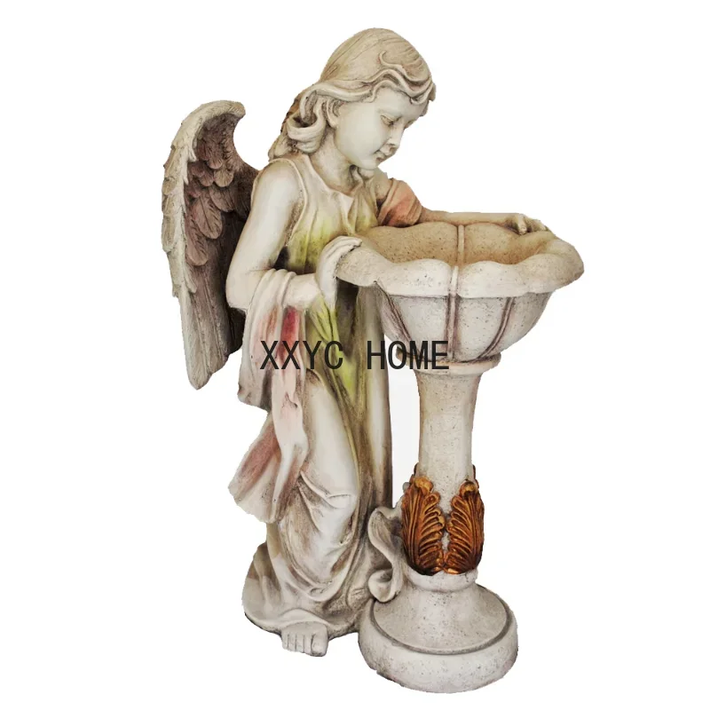 Angel Feeder Retro Outdoor Villa Courtyard Balcony Decorations Decoration Landscape European Garden Layout home accessories