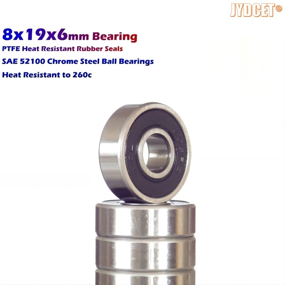 

MR698-2RS 8x19x6mm Bearings - Rubber Seals - Precision High Speed Bearing for Scooters Elevators Skateboards RC Car Boat Plane