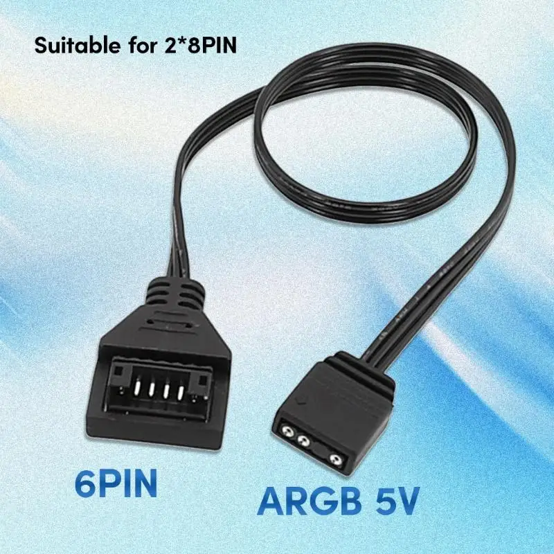 الجودة 5V 3Pin إلى ArgB 5v 8pin/6pin خط محول الذك