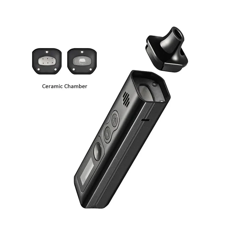 Anux taurus vaporizador de ervas secas, câmara de aquecimento de cerâmica, controle de temperatura, bateria lcd 1300mah, yocan hit palheta xmax, kit de caneta vape de ervas