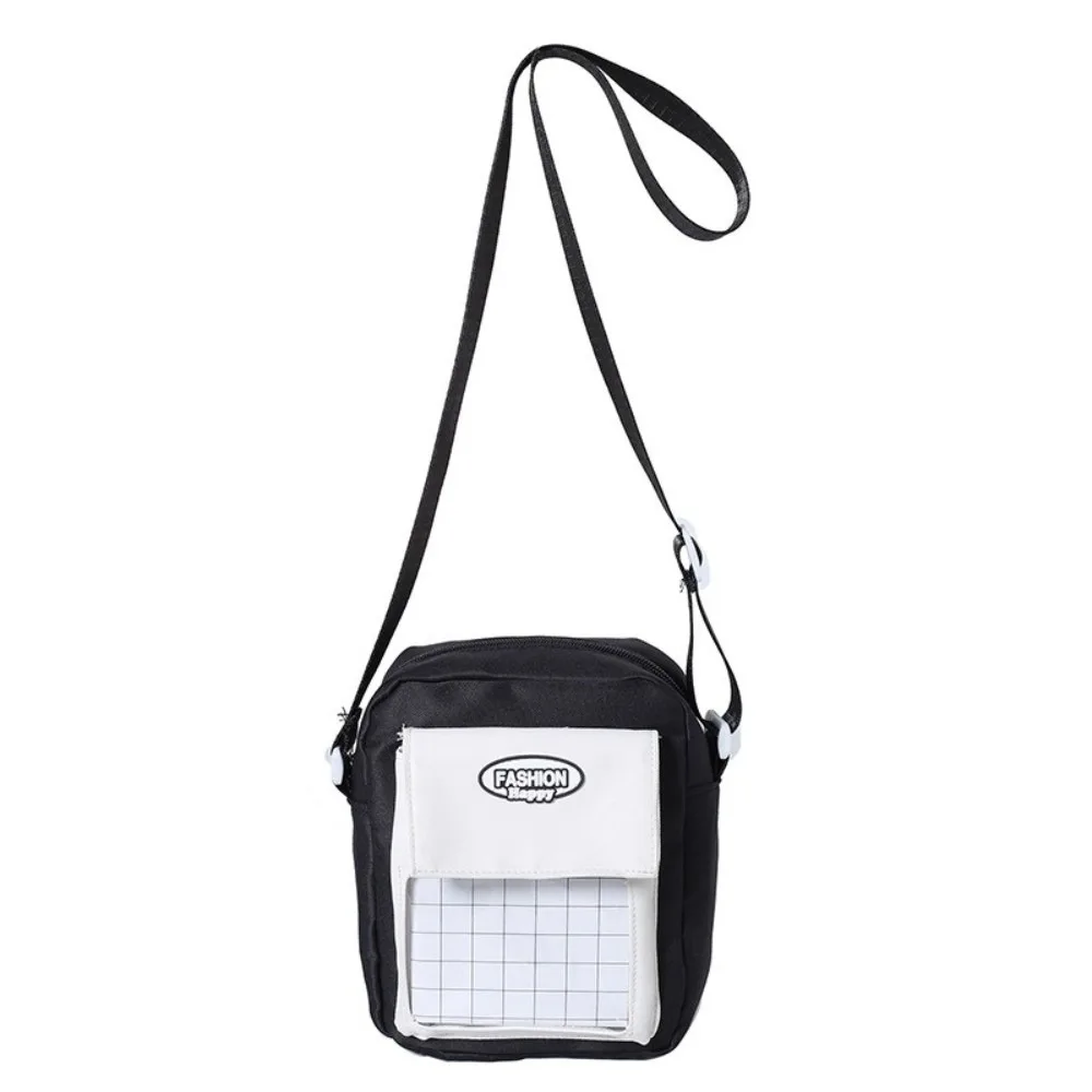 

Casual PVC Ita Bag Canvas Large Capacity Transparent Handbag Badge Pouch Goth Y2K Anime Display Bag School