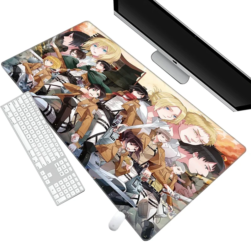 Attack on Titan Mouse Pad Anime Kawaii Gaming Accessories Tapis De Souris Carpet Laptop Ковер PC Gabinete Gamer Varmilo Mousepad