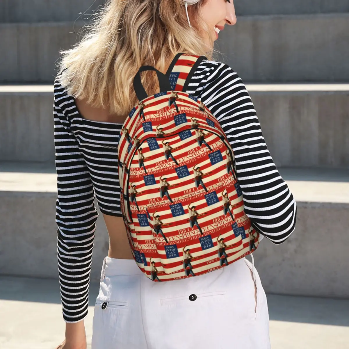 Bruce Springsteen Vintage Backpack Hot Sale Daypack Large Capacity Children BookBag School Bag Shoulder Bags for Men Women