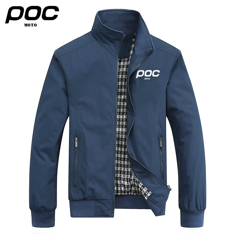 

2025 New Spring Autumn Casual Solid Fashion Slim MOTO POC Cycling Jacket Men Overcoat New Arrival Bicycle Jackets Men's Jacket
