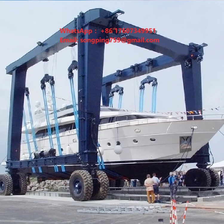 Shipyard Use 50 Ton 100 Ton 1000 Ton Hydraulic Boat Lift System Yacht Marine Travel Lift for Sale