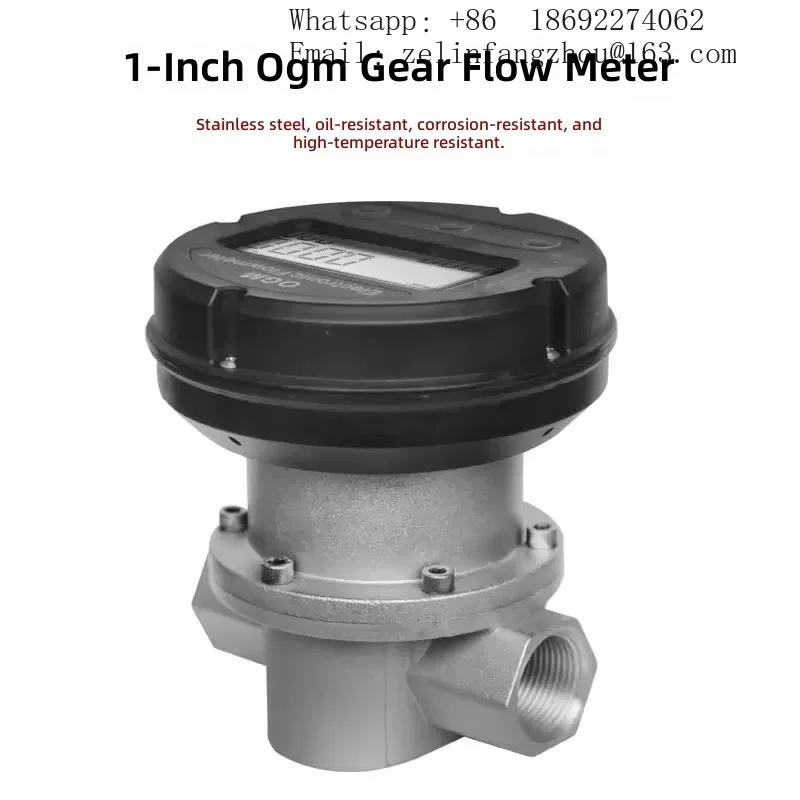 CAVITT DN25 Stainless Steel Digital Oval Gear Flow Meter High Accuracy for Diesel Lubricating Oil Chemical Measurement