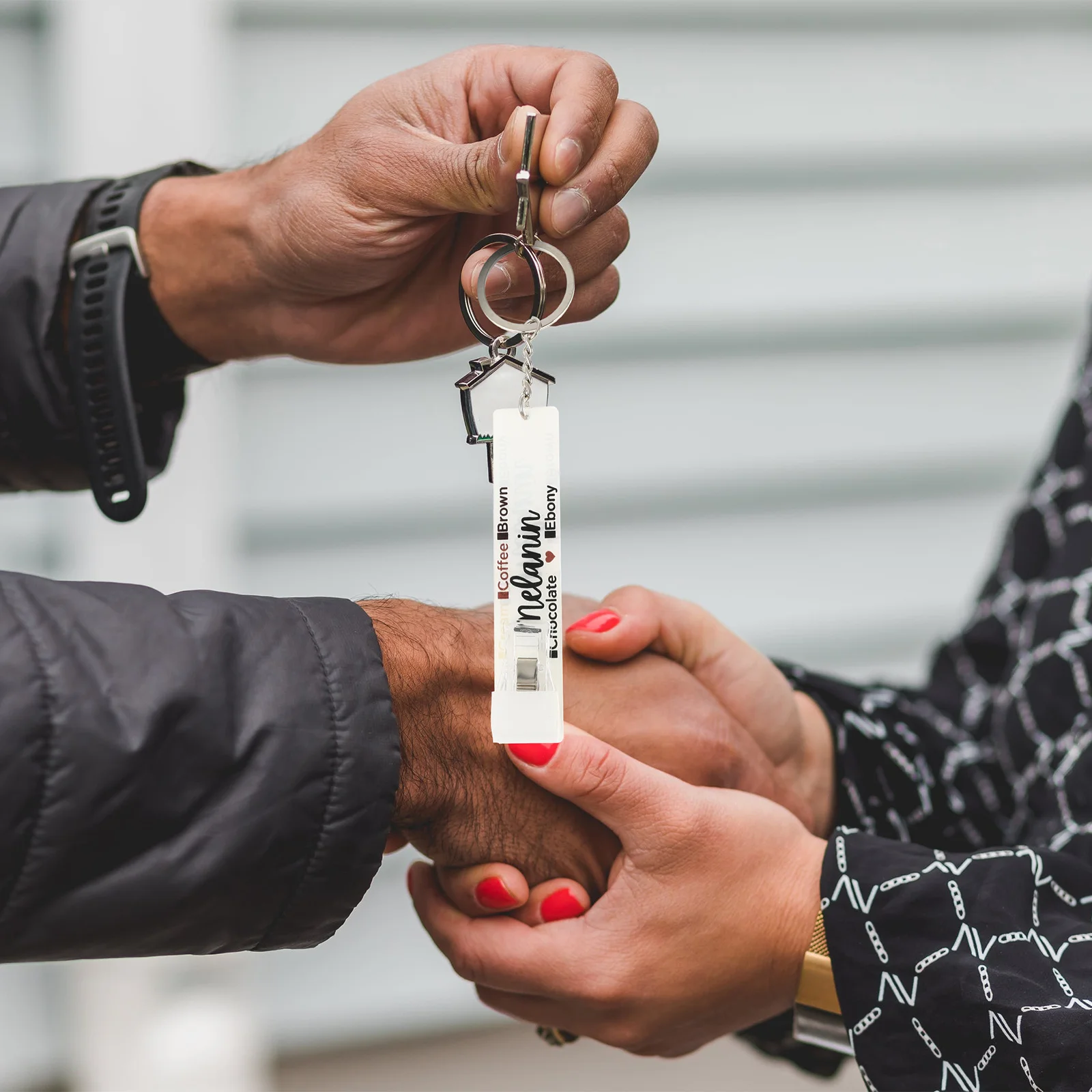 5 قطعة مقاطع سلاسل الاكريليك ساحبات البطاقات تماس لبطاقة الائتمان ATM المحمولة حامل الهوية حلقة الأظافر الطويلة #3