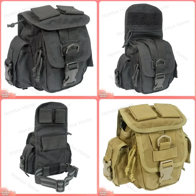 Multifunctional Messenger Bag 1000D Nylon Waterproof Crossbody Bag for Men Women Hiking Fishing Travel Work Daily Use