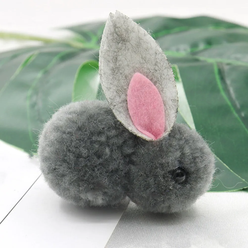 

10Pcs Small Rabbit Ornament Premium Craft Material for DIY Headband Clothing Hat Scarf Decor Rabbit Decor for Clothing Supplies