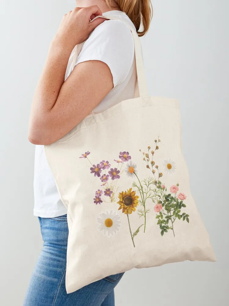 

Cottage Flowers by Serenity K. Tote Bag cute tote bag Portable shopping bag Custom Shopper handbag