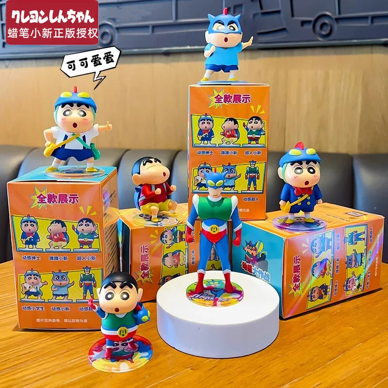 

6 styles Anime Crayon Shin-chan q-version kawaii Standing posture Action Figure PVC Mode Toy Doll Desk Decor Collection Gifts