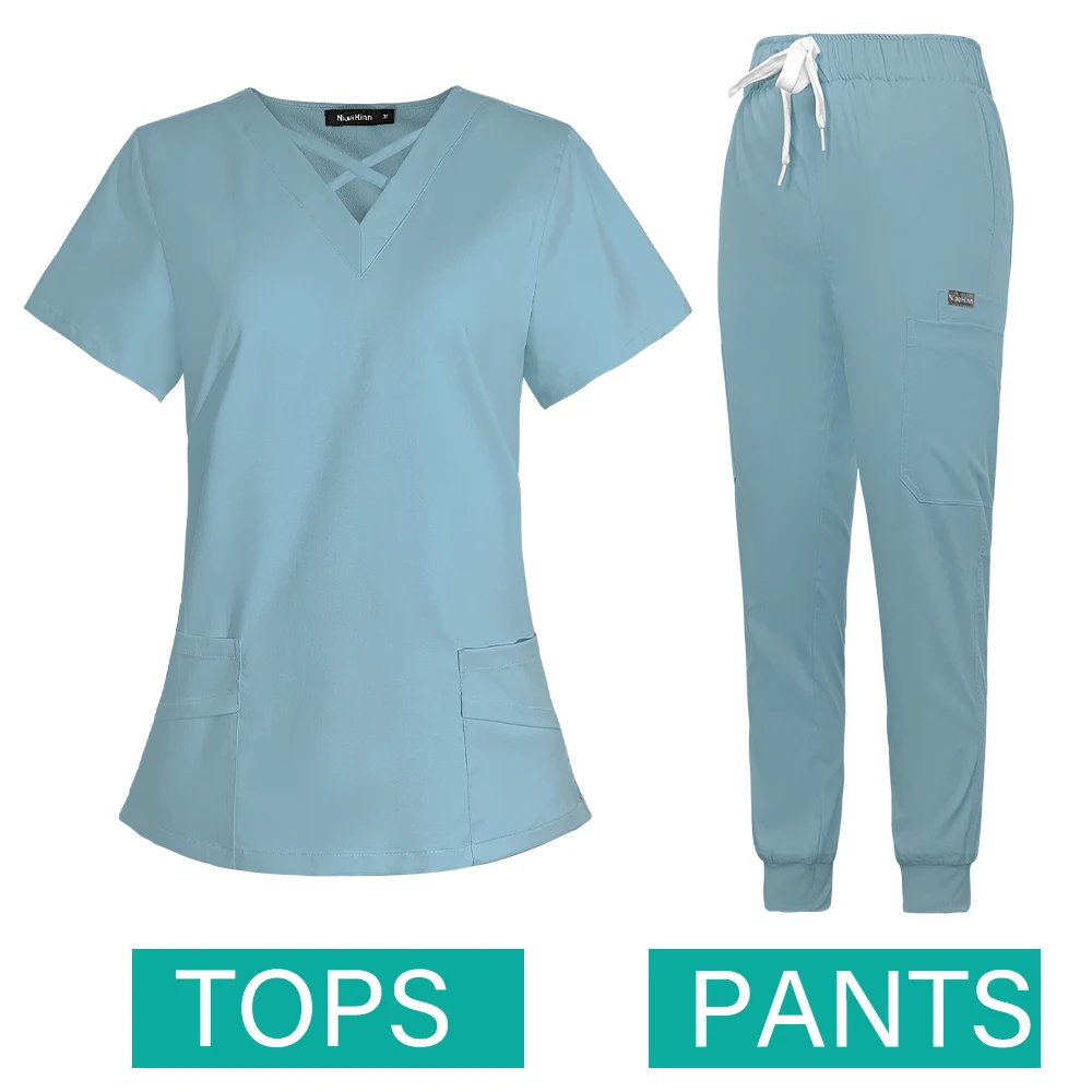 Frauen Scrubs Sets Krankenschwestern Zubehör Medizinische Uniformen Krankenhaus Dental Cic Schönheitssalon Arbeitskleidung Kleidung Chirurgische Anzüge