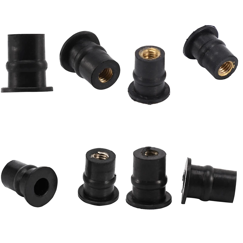 M5 Rubber Well Nut 5Mm Metric Motorcycle Windscreen Well Nut Brass NUTS