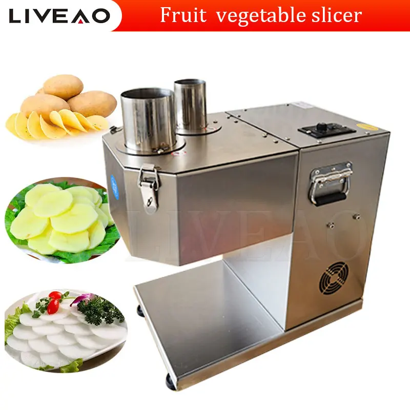 Automatic Industrial Fruit And Vegetable Chips Slicer Machine Auto Commercial Yam Oblique Tablets Cutter