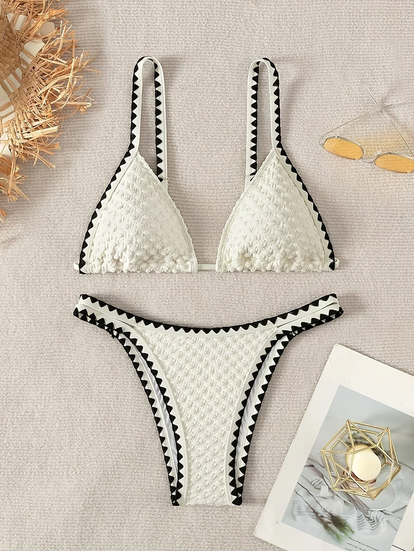 

Triangle Bikini Set 2026 New Strappy Swimsuit Women Solid Swimwear Female Sexy Bathers Bathing Swimming Swim Suit Beachwear