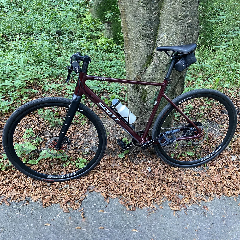 43cm/47cm/50cm/53cm Gravel-Bike-Rahmen mit Carbon-Vordergabel und Steckachse, Gravel-Rennradrahmen, Max. Reifengröße 700x50C, Fahrradrahmen